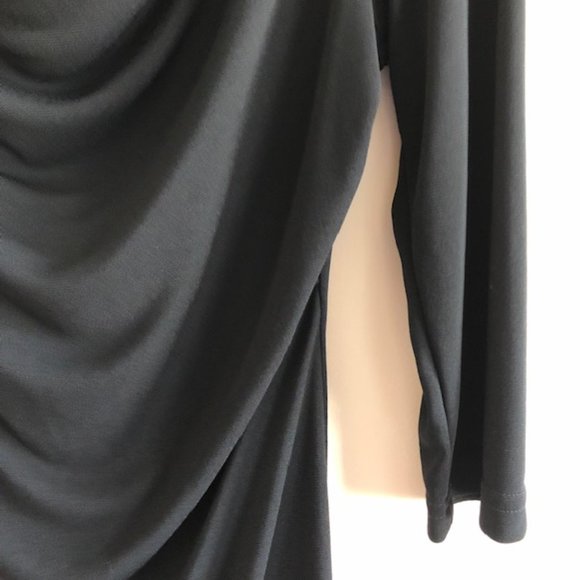 Byer Too! Little Black Dress with draping neckline and side slits - Picture 9 of 13
